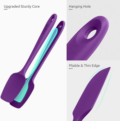 High Heat Resistant Silicone Spatulas: U-Taste 480ºF Hot Proof Food Grade Flexible Silicon Baking Scraper, Food Grade Rubber Kitchen Cooking Mixin...